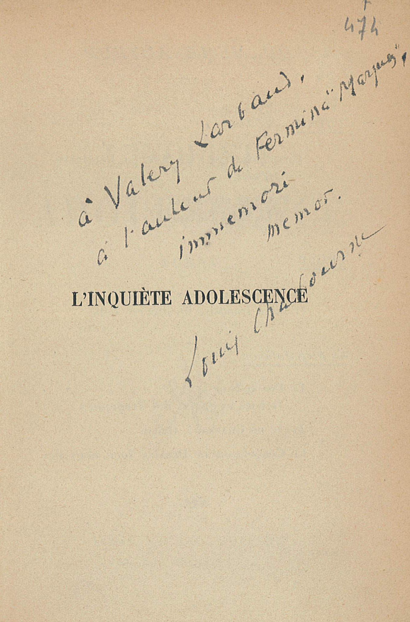 Linquiète adolescence 1