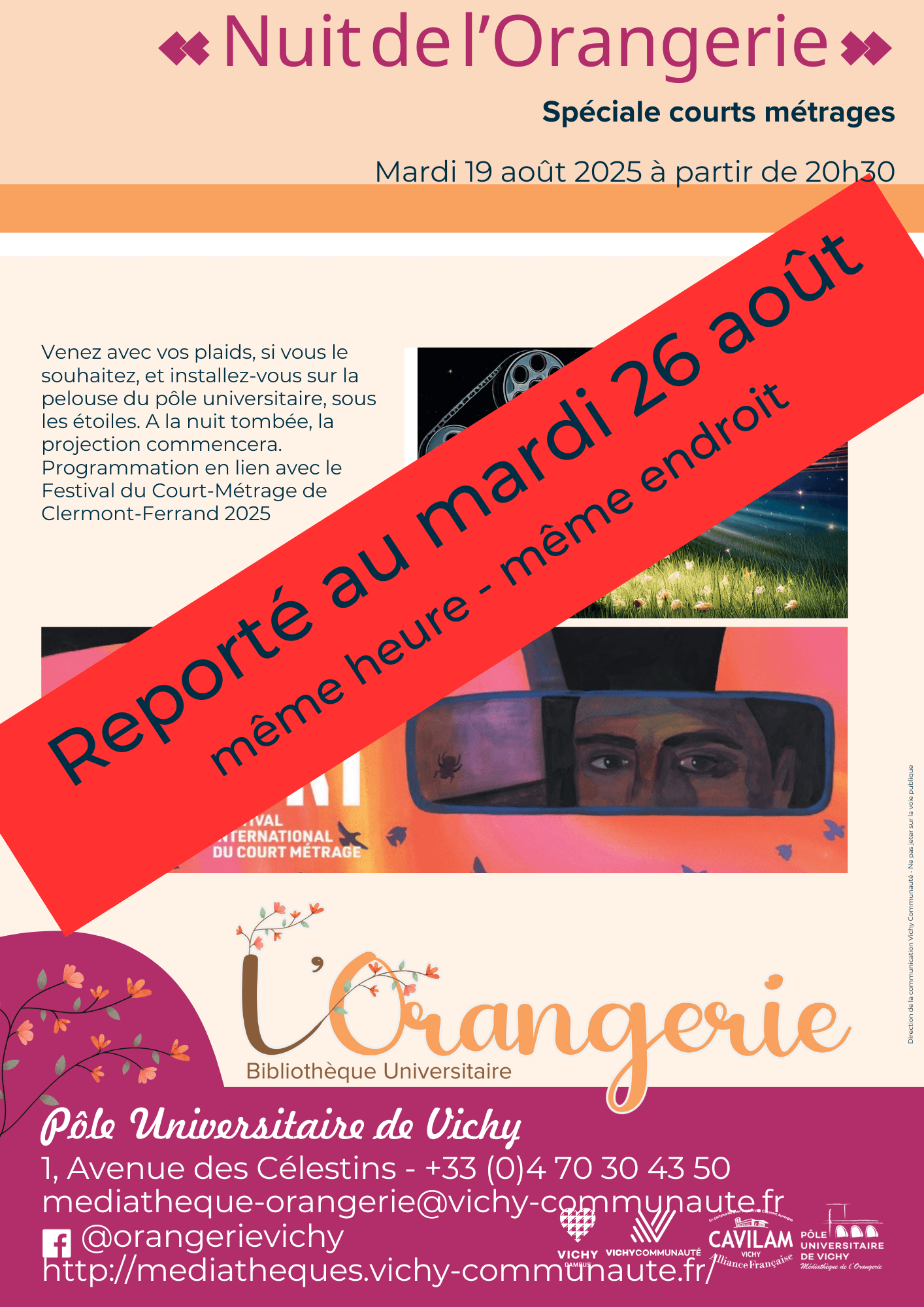programme orangerie juin septembre 2025
