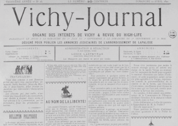 vichy journal presse journal